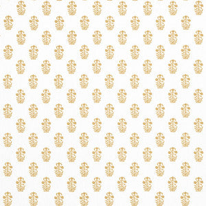 Corwin Gold on White F936404 by Thibaut Designer Fabric
