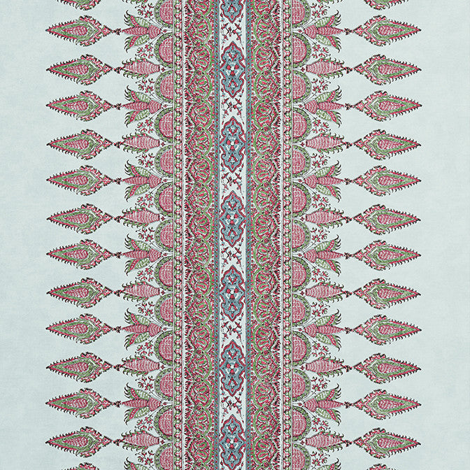 Akola Stripe Raspberry and Teal F936411 by Thibaut Fabric Thibaut Fabric Akola Stripe Raspberry and Teal F936411Fabric Indienne Fabric Book 60% Linen, 30% Cot, 10% Nylon SCOTLAND </p><p>Repeat: V: 4.5 54 - Fabric Carolina -