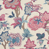 Indienne Jacobean Raspberry and Blue on Natural F936419 by Thibaut Designer Fabric