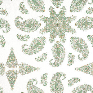 East India Green and White F936442 by Thibaut Designer Fabric