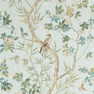 Claire Spa Blue F942010 by Thibaut Designer Fabric