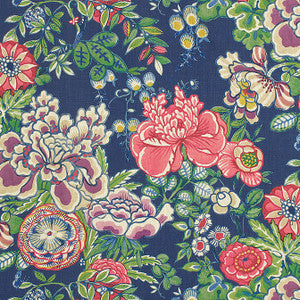 Peony Garden Navy F942015 by Thibaut Designer Fabric