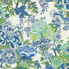 Peony Garden Blue and Green F942021 by Thibaut Designer Fabric