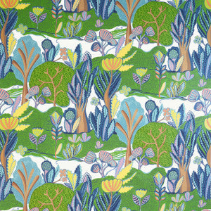 Albero Green and Blue F945009 by Thibaut Designer Fabric
