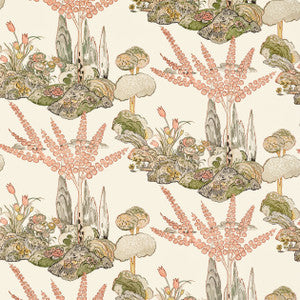 Orleans Apricot and Ginger F945026 by Thibaut Designer Fabric