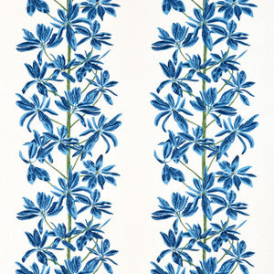 Mangrove Tree Blue and White F945032 by Thibaut Designer Fabric