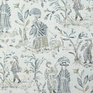 Royale Toile Grey F972576 by Thibaut Designer Fabric