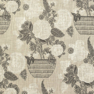 Tullamore Black and Beige F972593 by Thibaut Designer Fabric