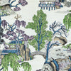 Asian Scenic Purple and Blue F975459 by Thibaut Designer Fabric