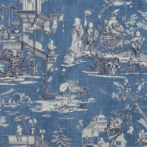 Cheng Toile Navy F975465 by Thibaut Designer Fabric