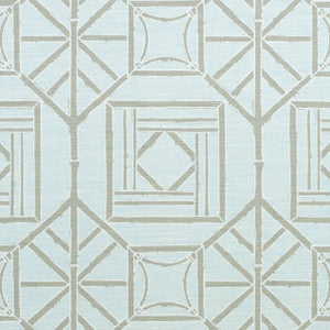 Shoji Panel Aqua F975519 by Thibaut Designer Fabric