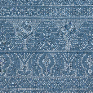 Medinas Navy F981303 by Thibaut Designer Fabric