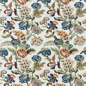 Navesink Cream on Navy F985033 by Thibaut Designer Fabric