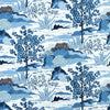 Daintree Blue on White F985044 by Thibaut Designer Fabric