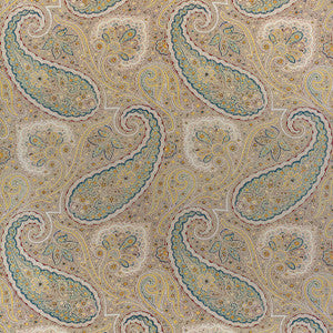 Sherrill Paisley Teal and Beige F985076 by Thibaut Designer Fabric