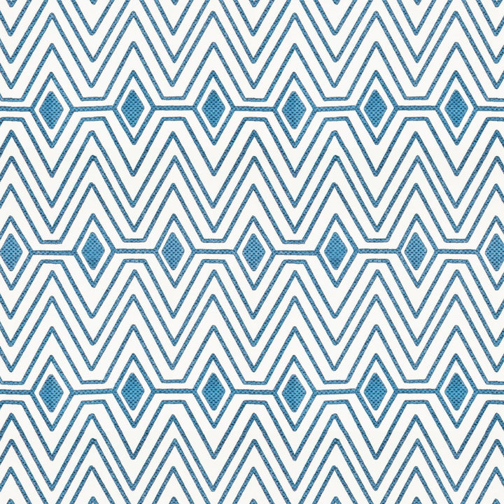 Facia 1 Denim by Stout Designer Fabric RAINBOW LIBRARY LAKE/INDIGO 100%COT %REMB INDIA </p><p>Repeat: 14.875 51 in - Swanky Fabrics -