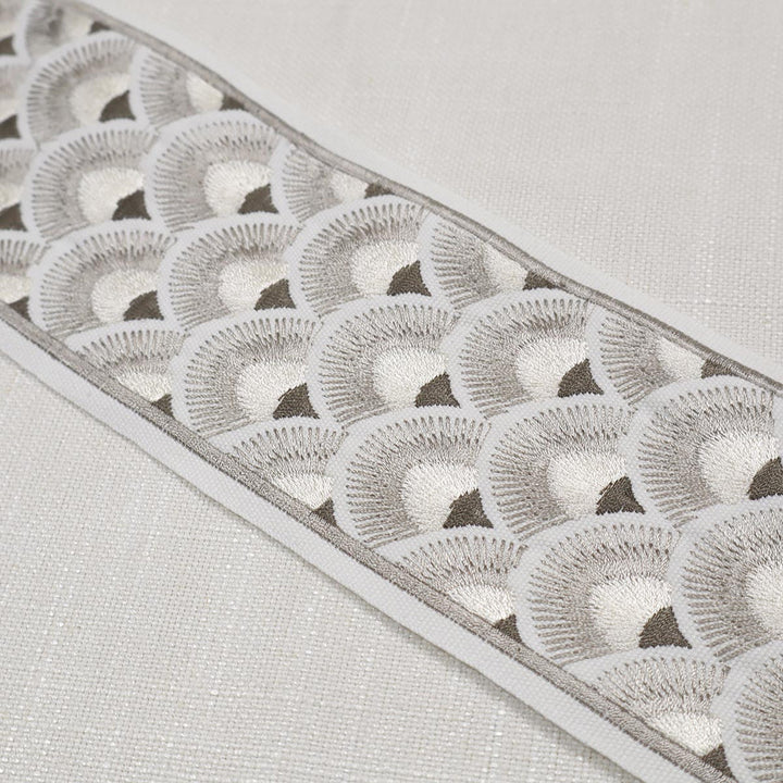 Fanny Emb Tape Nickel by Magnolia Designer Trim - 100% Cotton, Emb Viscose India Horizontal: and Vertical: 4 - Swanky Fabrics -