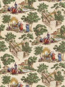 Mandarin Toile Document FBMA290002 by Old World Weavers Designer Fabric
