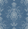 Colette Cameo French Blue FC60312 by Seabrook Designs Designer Wallpaper