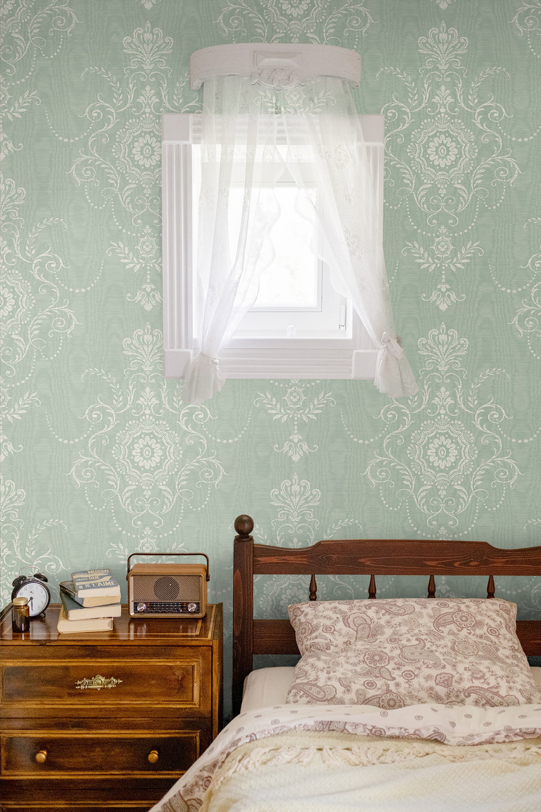 Colette Cameo Summer Sky FC60314 by Seabrook Designs Designer Wallpaper