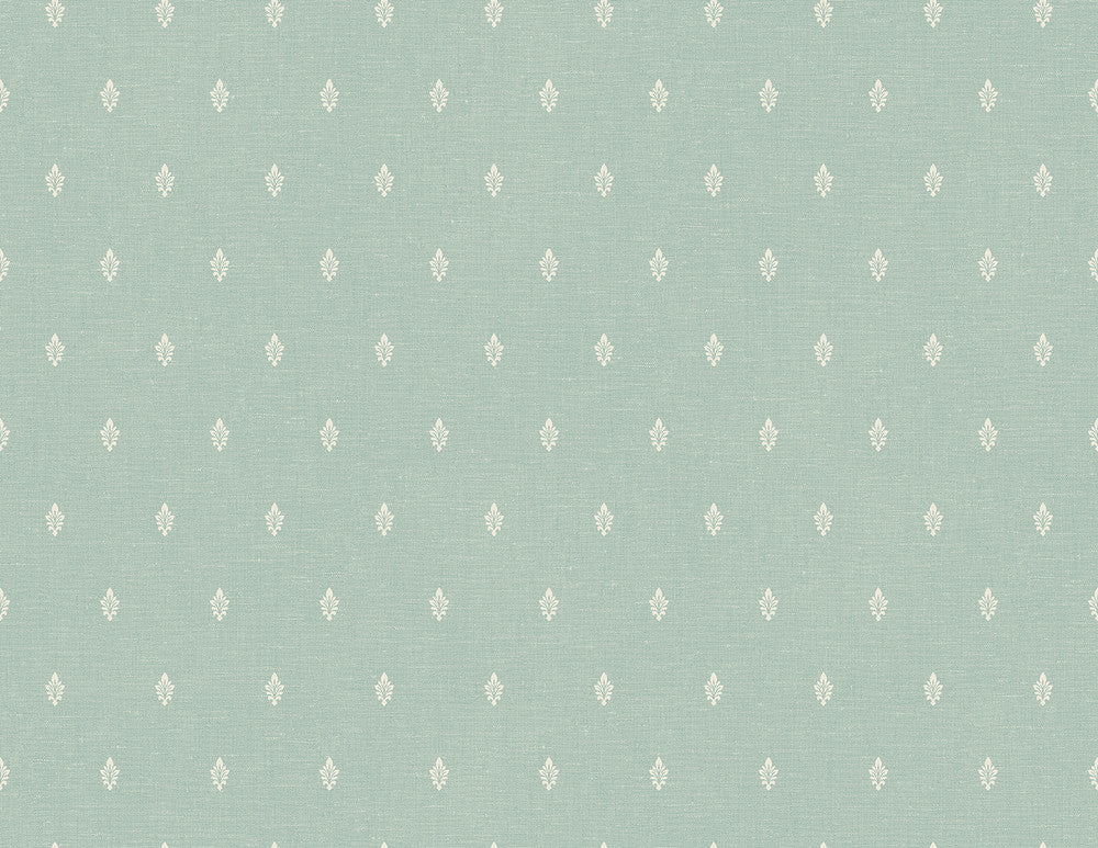 Petite Feuille Sprig Minty Meadow FC60612 by Seabrook Designs Designer Wallpaper