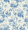 En Rose Blue Bell FC61202 by Seabrook Designs Designer Wallpaper