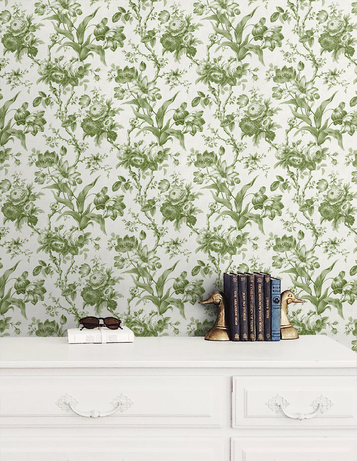 En Rose Pomme FC61204 by Seabrook Designs Designer Wallpaper
