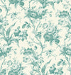 En Rose Minty Meadow FC61214 by Seabrook Designs Designer Wallpaper
