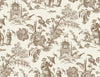 Colette Chinoiserie Hickory Smoke FC61806 by Seabrook Designs Designer Wallpaper