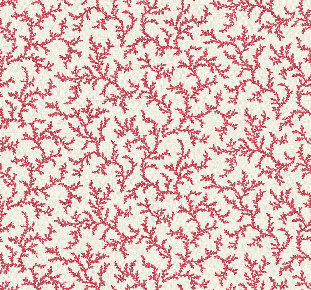 Corail Antique Ruby FC62101 by Seabrook Designs Designer Wallpaper