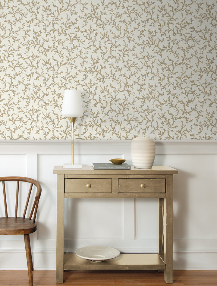Corail Driftwood FC62106 by Seabrook Designs Designer Wallpaper
