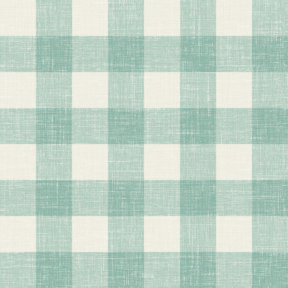 Bebe Gingham Minty Meadow FC62314 by Seabrook Designs Designer Wallpaper