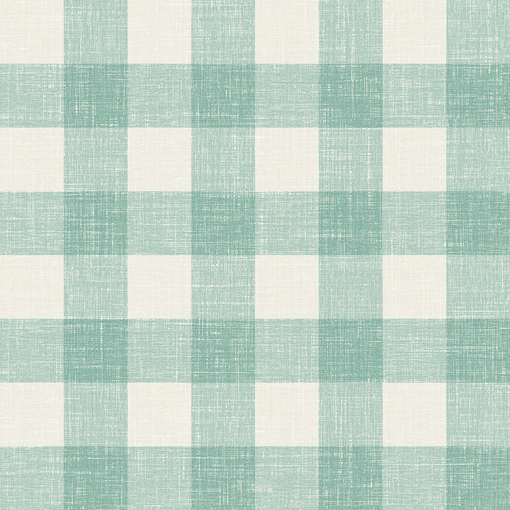 Bebe Gingham Minty Meadow FC62314 by Seabrook Designs Designer Wallpaper