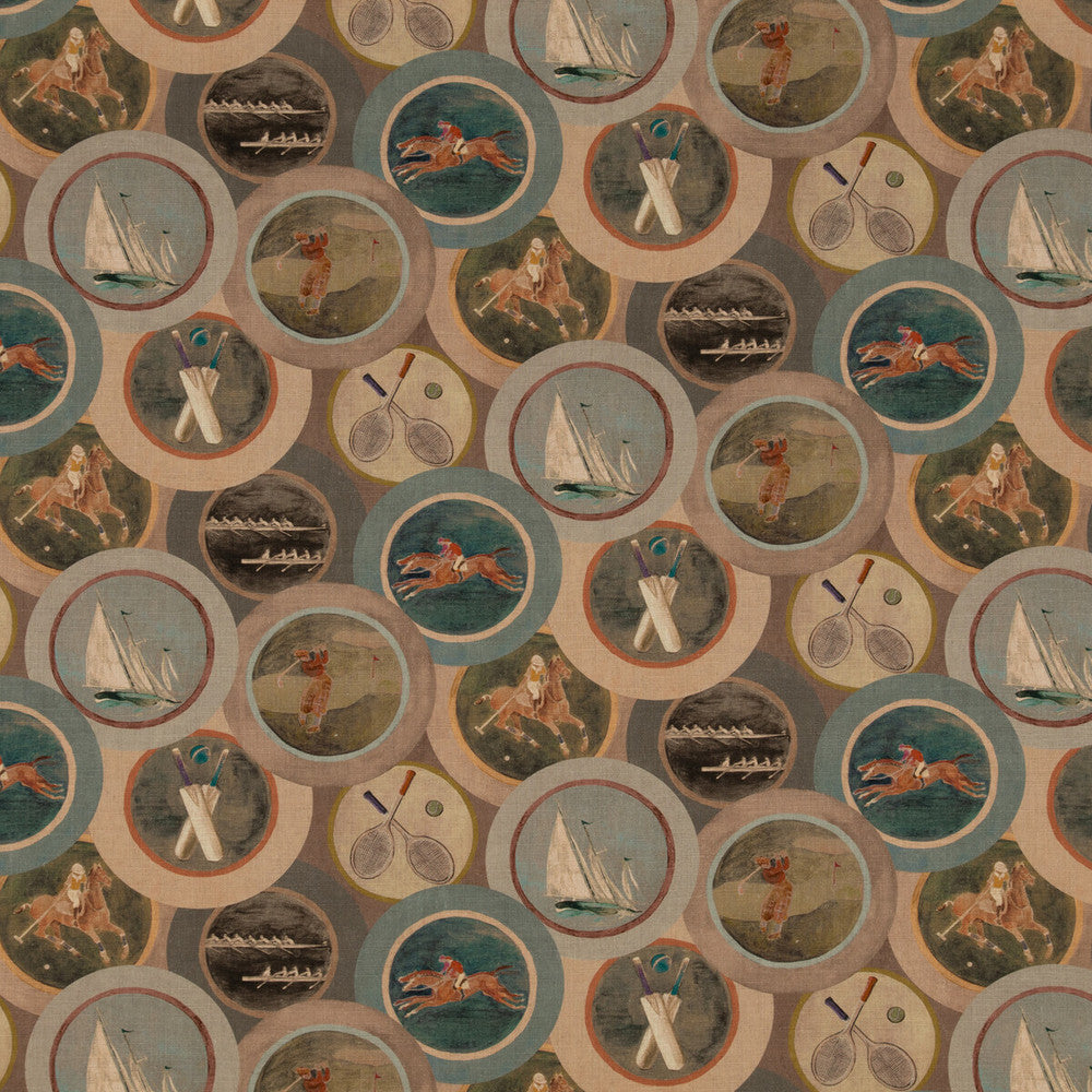Sporting Life Antique by Mulberry Fabric Mulberry Fabric Sporting Life AntiqueFabric MULBERRY LONG WEEKEND VISCOSE - 67%;LINEN - 33% United Kingdom </p><p>Repeat: H: 18.124, V: 16.548 54.372 - Fabric Carolina -