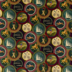 Sporting Life Velvet Plum by Mulberry Designer Fabric