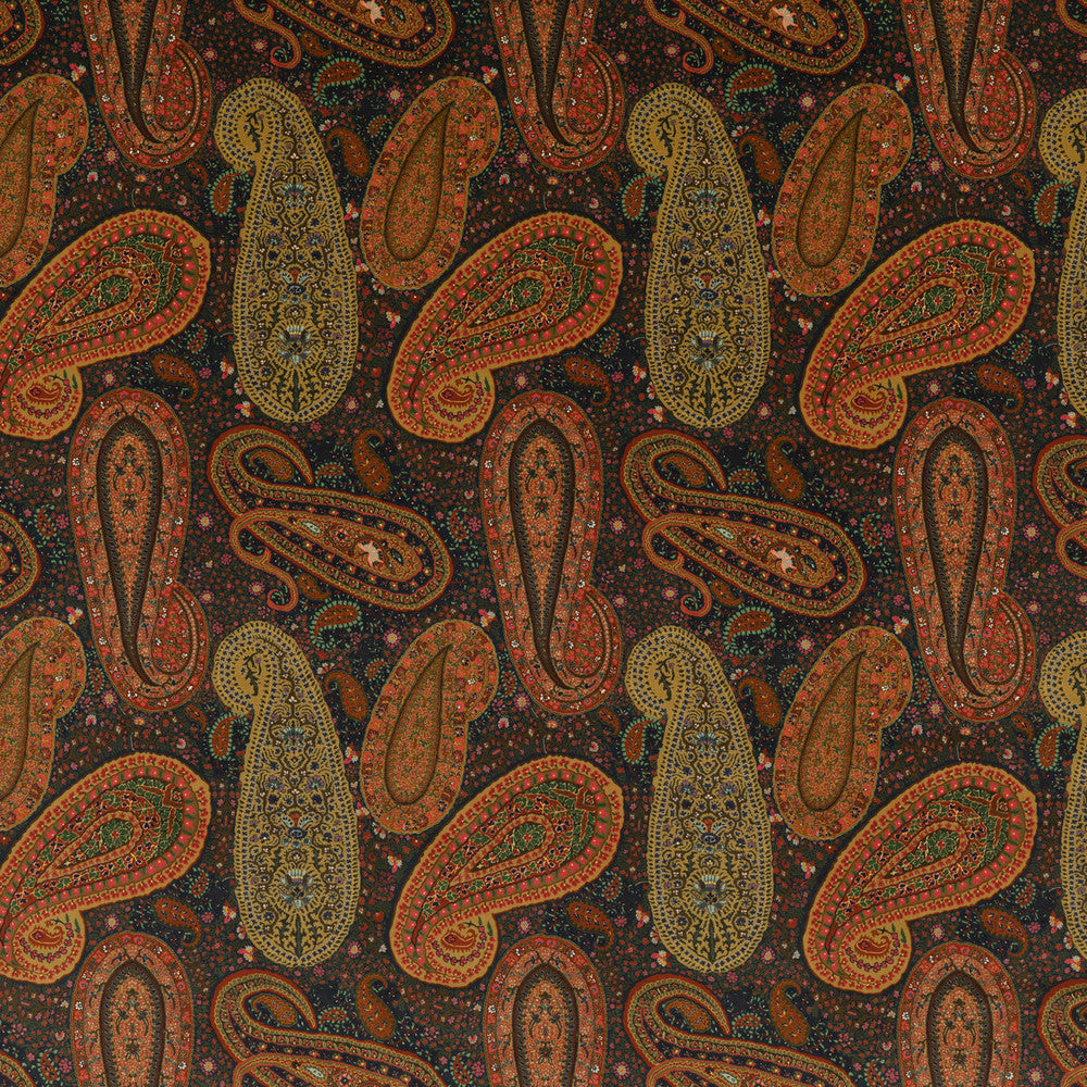 Peregrine Paisley Velvet Plum by Mulberry Designer Fabric MULBERRY LONG WEEKEND COTTON - 83%;POLYESTER - 17% United Kingdom Horizontal: 17.336 and Vertical: 22.852 52.008 - Swanky Fabrics -