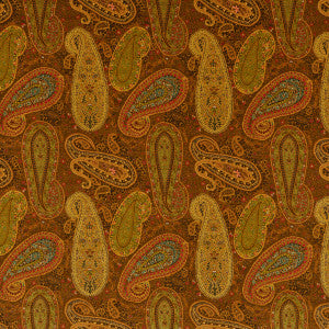 Peregrine Paisley Velvet Spice by Mulberry Designer Fabric