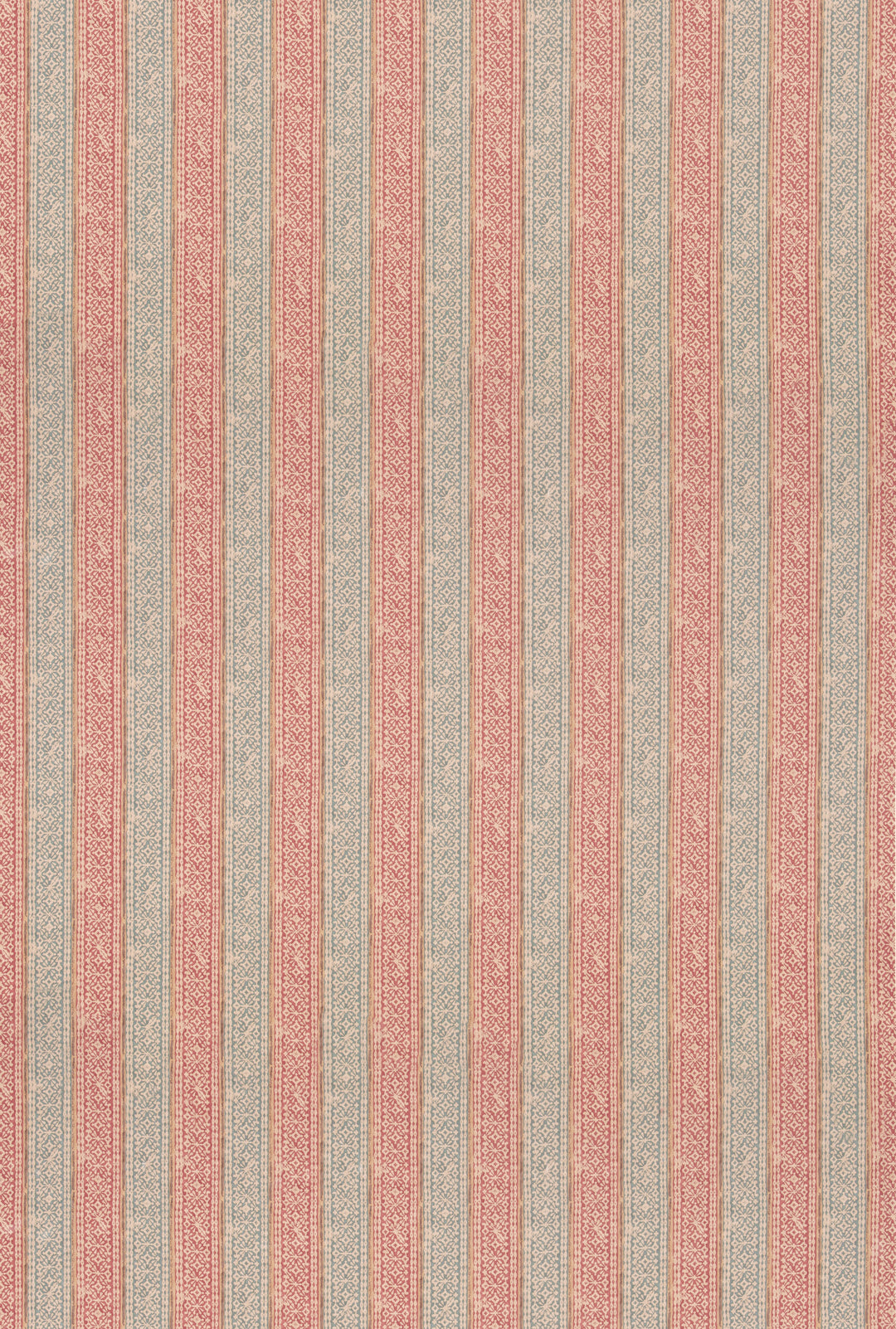 Ladbroke Stripe - Teal/Red FD2018.R52.0 by Mulberry Designer Fabric