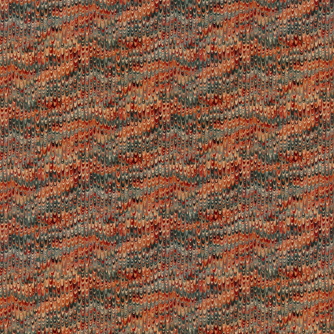 End Paper Velvet - Teal/Spice FD2022.R50.0 by Mulberry Designer Fabric