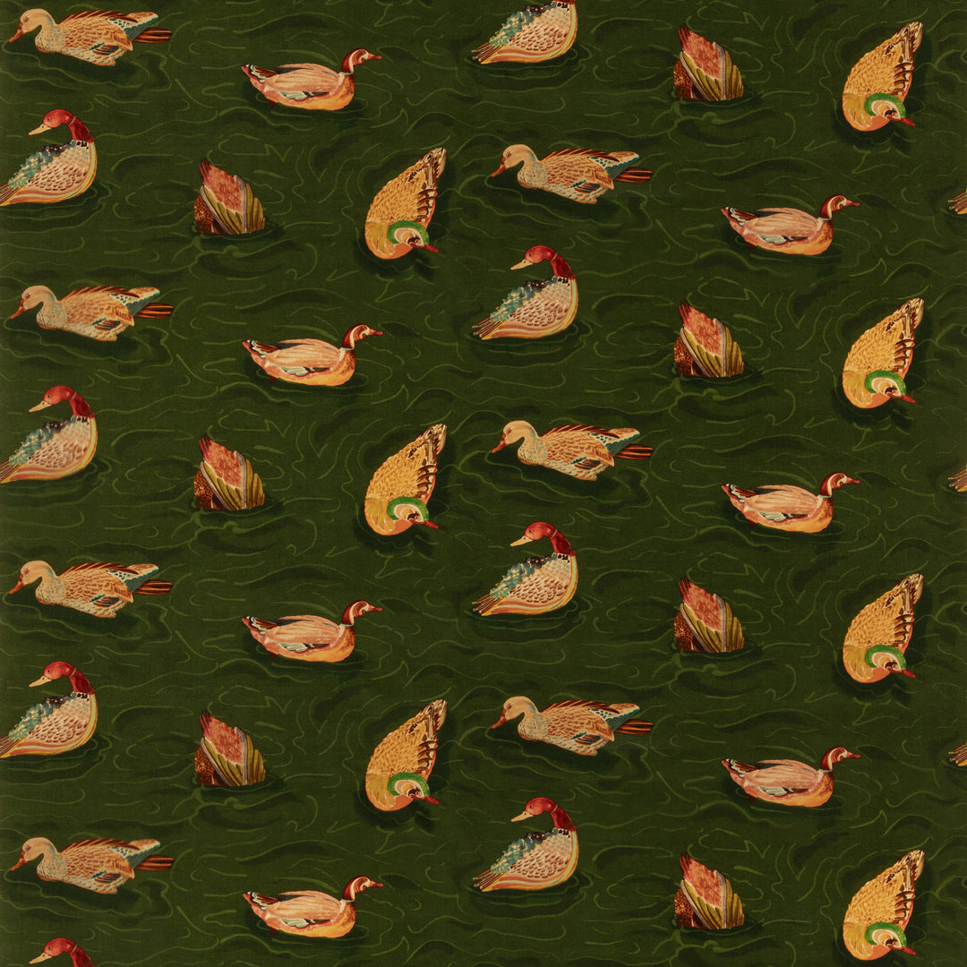 Duck Pond Velvet - Emerald FD2024.S16.0 by Mulberry Designer Fabric