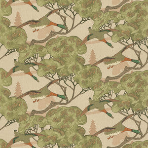 Flying Ducks Plaster by Mulberry Designer Fabric