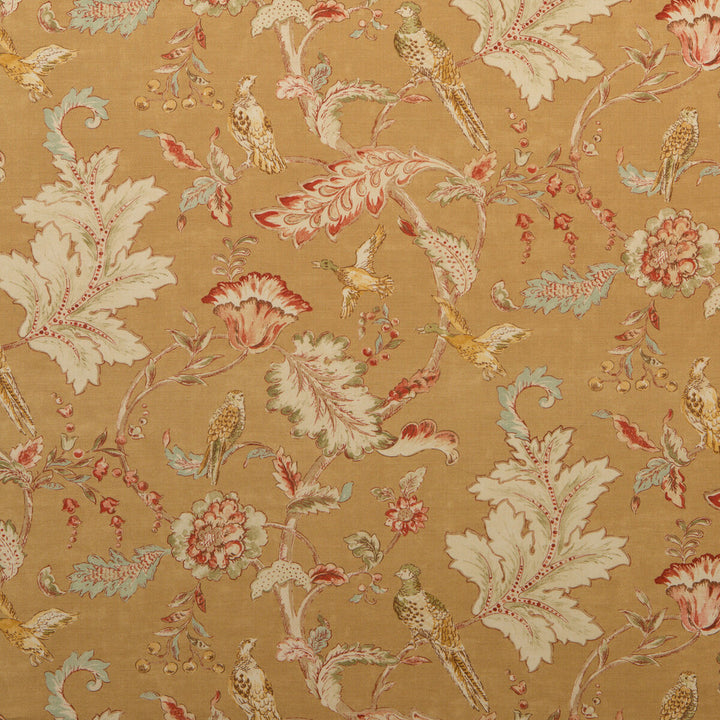 Early Birds Sand by Mulberry Designer Fabric GRAND TOUR LINEN - 100% United Kingdom HEAVY Horizontal: - and Vertical: 34.672 53.978 - Swanky Fabrics -