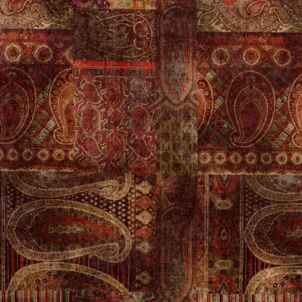 Lomond Velvet Red/Plum by Mulberry Fabric Mulberry Fabric Lomond Velvet Red/PlumFabric BOHEMIAN ROMANCE VISCOSE - 55%;COTTON - 45% Italy </p><p>Repeat: H: 26.989, V: 44.128 53.978 - Fabric Carolina -