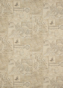 Bohemian Travels Linen Sand by Mulberry Designer Fabric
