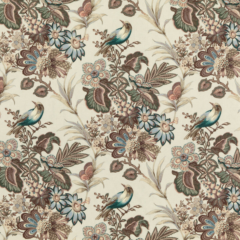 Artist Garden Sage by Mulberry Designer Fabric MODERN COUNTRY II LINEN - 100% Austria Horizontal: 29.156 and Vertical: 27.186 58.312 - Swanky Fabrics -