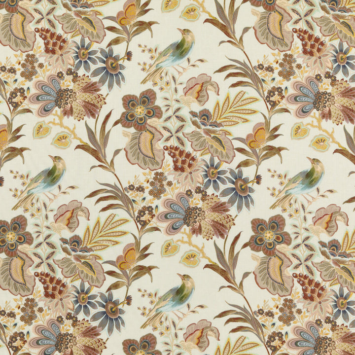 Artist Garden Spice by Mulberry Designer Fabric MODERN COUNTRY II LINEN - 100% Austria - Horizontal: 29.156 and Vertical: 27.186 58.312 - Swanky Fabrics -