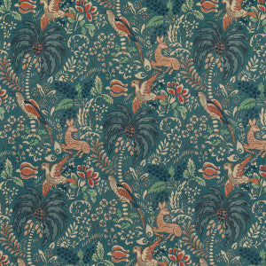 Fantasia Teal by Mulberry Designer Fabric