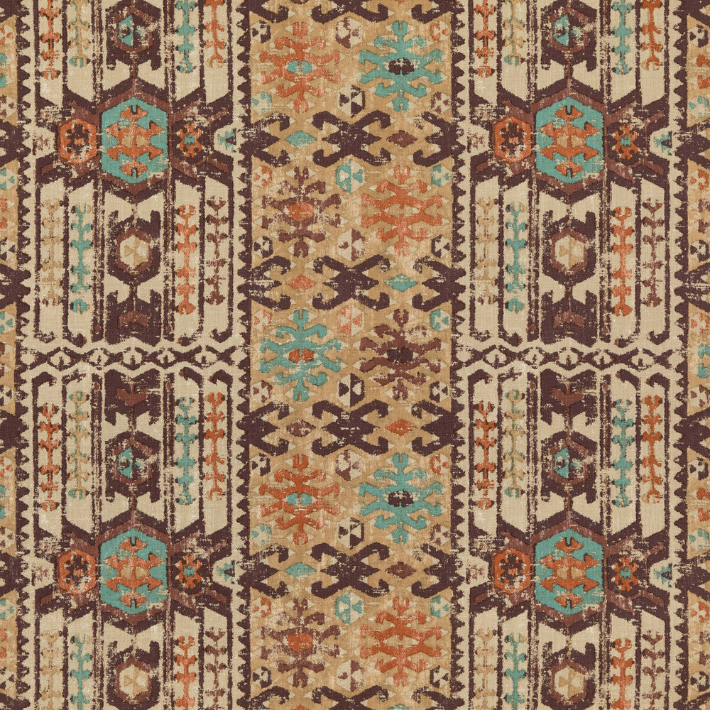Kilver Red/Plum by Mulberry Designer Fabric MODERN COUNTRY I COTTON - 100% India HEAVY Horizontal: 26.792 and Vertical: 26.792 53.584 - Swanky Fabrics -