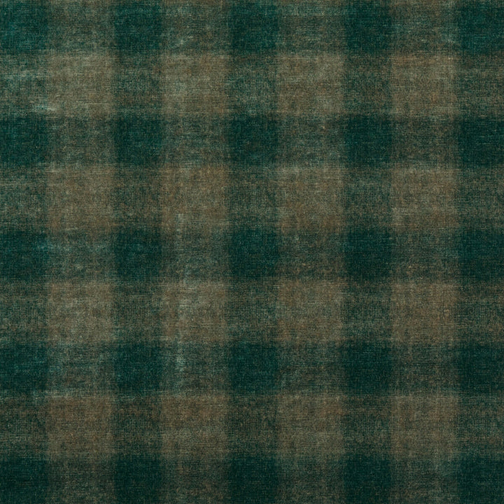 Highland Check Teal by Mulberry Designer Fabric MODERN COUNTRY VELVETS VISCOSE - 55%;COTTON - 45% Italy HEAVY Horizontal: 6.895 and Vertical: 7.092 55.16 - Swanky Fabrics -