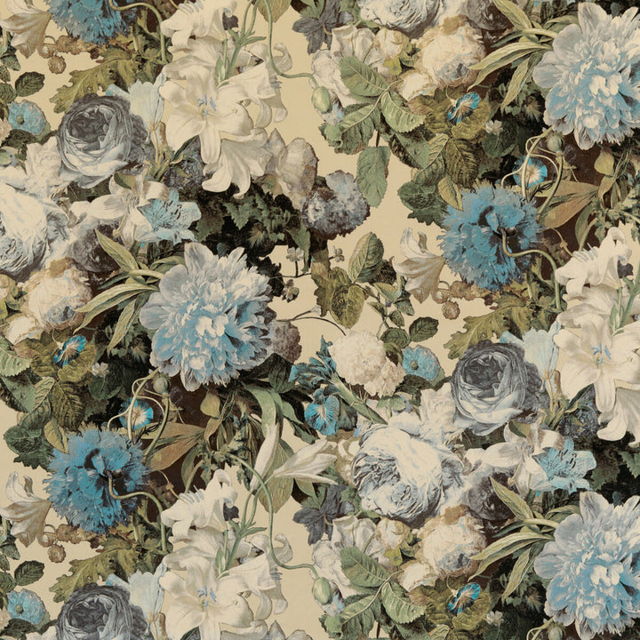 Floral Pompadour Velvet Sage by Mulberry Designer Fabric MODERN COUNTRY VELVETS COTTON - 88%;POLYESTER - 12% Austria HEAVY Horizontal: 52.796 and Vertical: 33.096 52.796 - Swanky Fabrics -